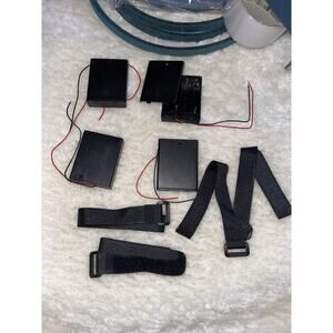4‎ x 4-AAA Cells Battery Holder Case Box With Wire Leads & Cover & ON/OFF Switch
